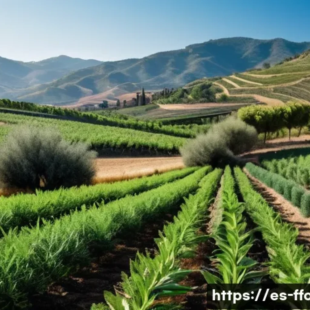 식량 안보를 위한 지속 가능한 정책 - **Prompt 1: Regenerative Farming in an Andalusian Finca**
    "A vibrant, wide-angle shot of a flour...