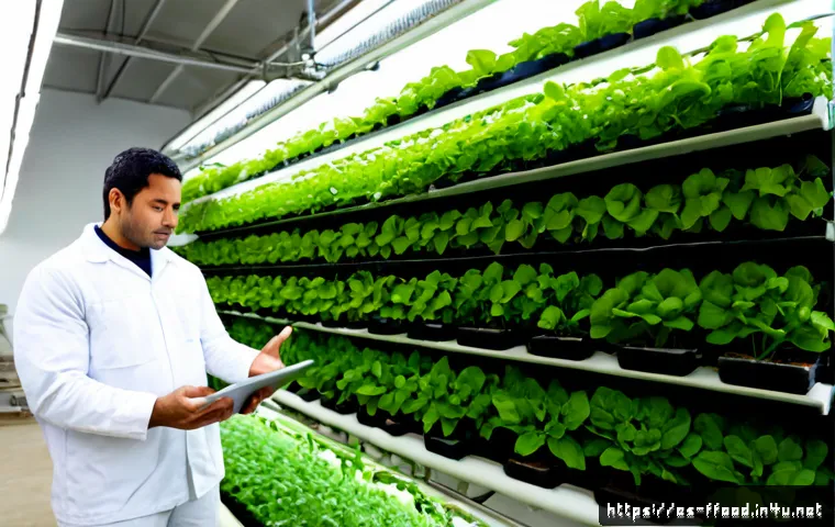 Home 17 글로벌 식량 생산을 위한 혁신적 접근 - Photorealistic wide-angle scene of innovative vertical farming in a sunlit Spanish agricultural rese...